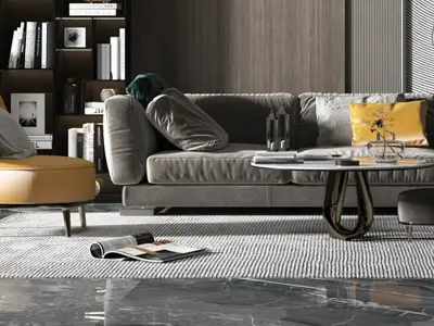 Modern Room Style Luxury Living 3D model