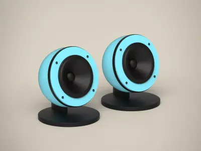 Speakers two 3D model