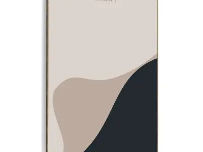 Plaster Two Photo Frame 528 Low-poly 3D model