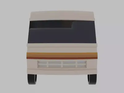 Low Poly Caravan Model 3D model