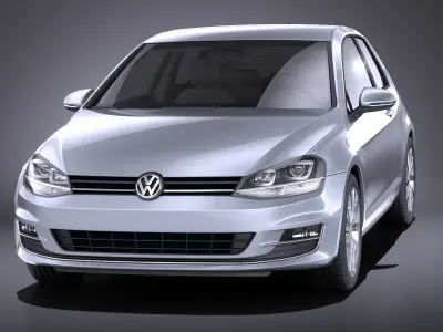 Vw Golf VII 3doors 2013 VRAY 3D model