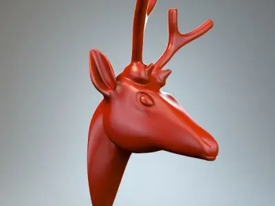 Deer head P 3D print model