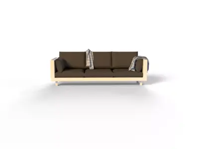 couch model sofa Low-poly 3D model