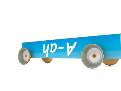 Tube Boxcar  Low-poly 3D model