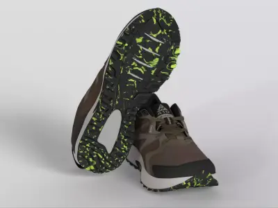 New Balance 327 Feminino Begie Low-poly 3D model