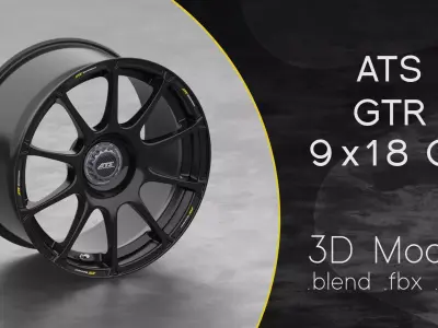 ATS GTR Centerlock Wheel 3D Model 3D model