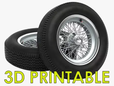 Dunlop CR48 tyres - Borrani wheels 3D print model