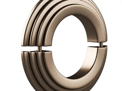 Black Radiator Pipe Flanges Aluminum Escutcheon Ring Plate 3D model