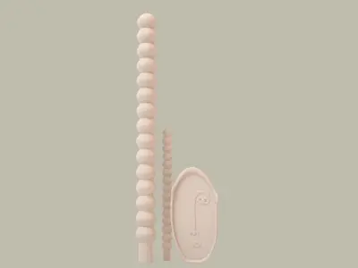 Candles decoration set Free 3D model