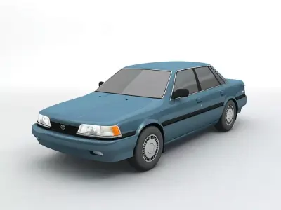 1991 Toyota Camry Sedan Low-poly 3D model