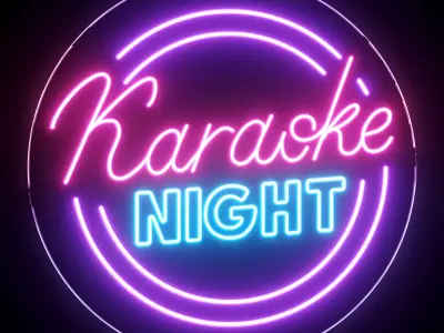 Karaoke Night Neon Sign 3D model
