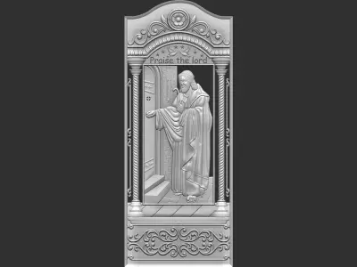 jesus christ knocking at the door 3D model