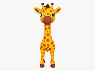 Cartoon Giraffe 3D model