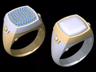 Luxury Men Ring 3D print model purchase