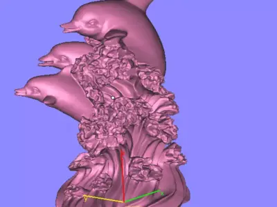 The dolphin 3D print model
