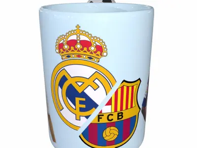 Football cup 3D model