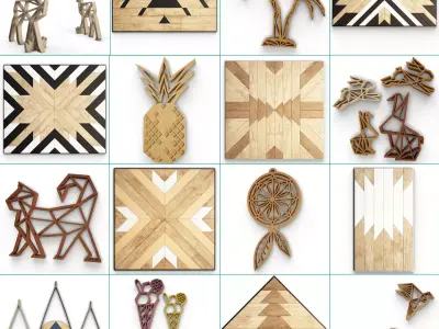 Wooden Decoration 3D model