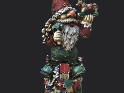 Garden Gnome Low-poly 3D model