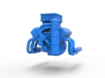 Engine V8 for Sprint car Scale 1 to 25 3D print model