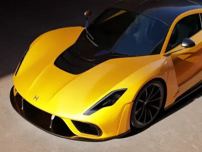 Realistic Parking Lot Low-poly 3D model