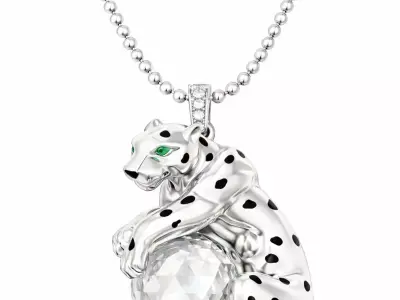 Pendant Hanging Panther Tiger Pendant Gold Pendant  3D print model