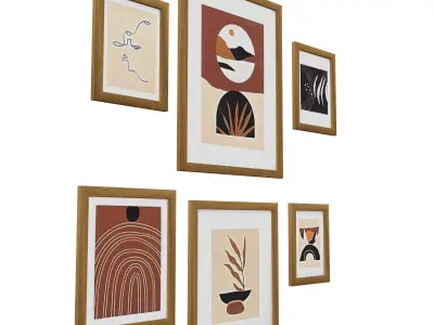 Ornamental Frames Low-poly 3D model