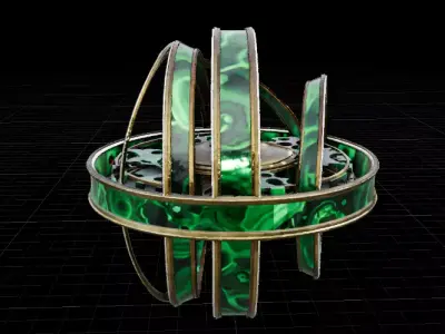Celestial Time Artifact Ultra-Luxury Sci-Fi Museum Prop 3D Model Low-poly 3D model
