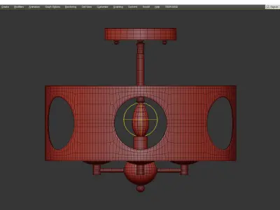 MODERN LUXURY CONVERTIBLE CEILING LIGHT Low-poly 3D model