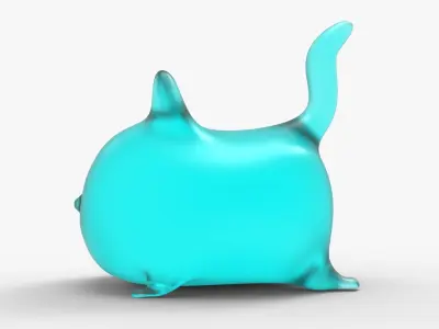 Fat cat 3D model
