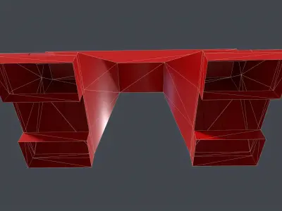 water barrier Low-poly 3D model