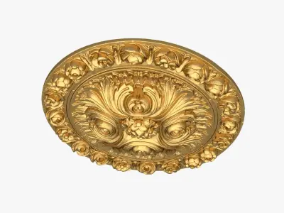 Classic round decor ornament 269 3D model