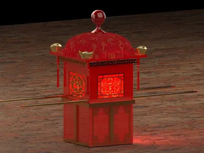 Chinese wedding sedan chair  3D model