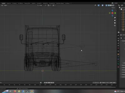 TRUCK ISUZU LOW POLY ready for unreal engine Low-poly 3D model