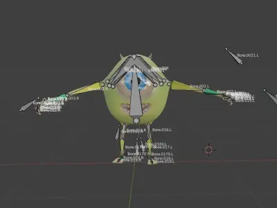 Mike Vazovski Low-poly 3D model