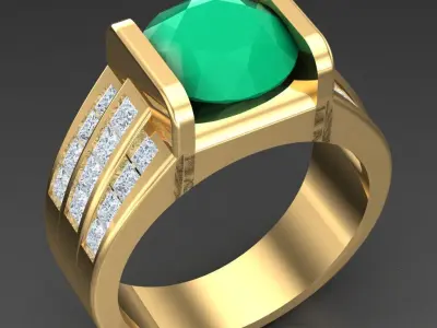Luxury Men Rings Designs 6MR003 3D print model