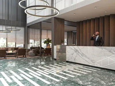 Vray 5 - Hotel Lobby Design 3D model