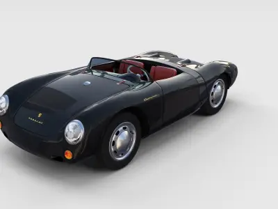 Porsche 550 Spyder black rev 3D model