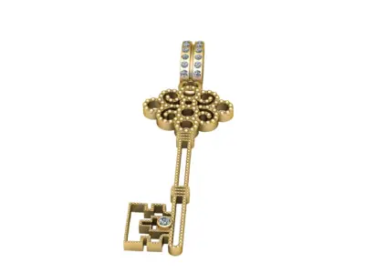 KEY LACE PENDANT 3D PRINTABLE MODEL 3D print model