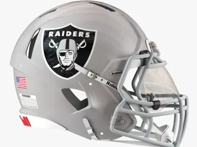 Riddell speed helmet oakland raiders 3D model