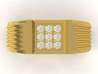 Mens luxury Gold stl 3dm Ring Model mr0293 3D print model