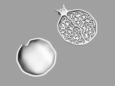  Pomegranate Pendant Armenian Jewelry 3D print model