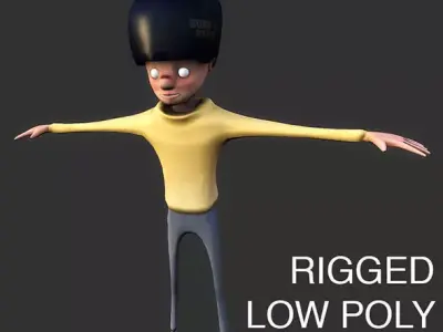 Low poly skater boy Free low-poly 3D model