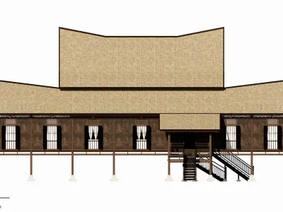 Negeri Sembilan Traditional House of Malaysia 3D model