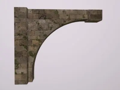 Arch half Low-poly 3D model