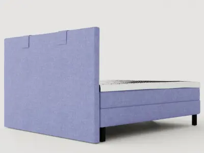 Lucky Complete Bed Package 180x200 Foam Smooth Headboard Nac Low-poly 3D model