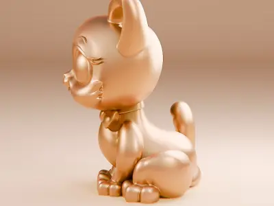 Bowtie cat 3D print model