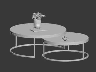 Malay Nested Coffee Tables Boydblue 3D model