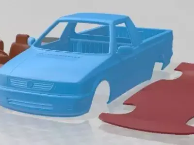 Volkswagen Caddy 1995 Printable Car  3D print model