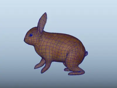 Rabbit Animated VFX Grace Low-poly Low-poly 3D model