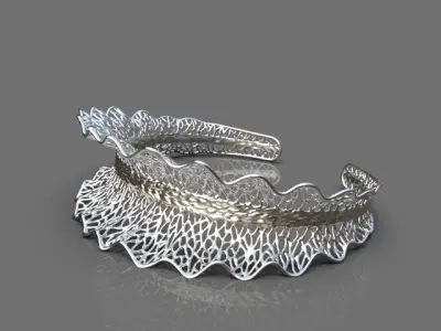 Stylized bracelet 3D print model